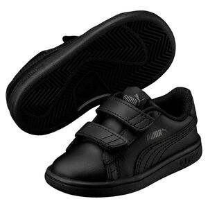 Puma Preschool Smash V2 L V Strap Shoes , Black/Black 365173-01, 2.5 US